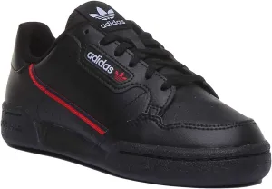 Adidas Continental 80J Leather Trainers In Black For Youth Shoes Adidas