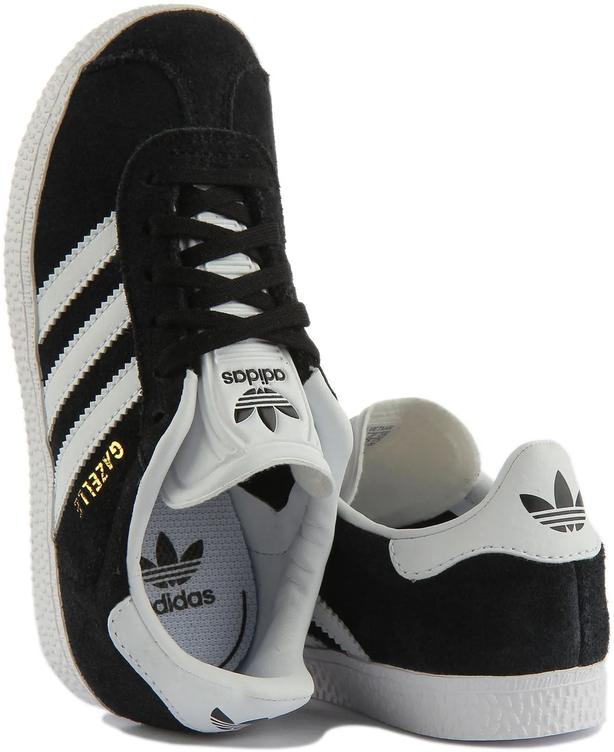 Adidas Gazelle C In Black White For Kids Shoes Adidas
