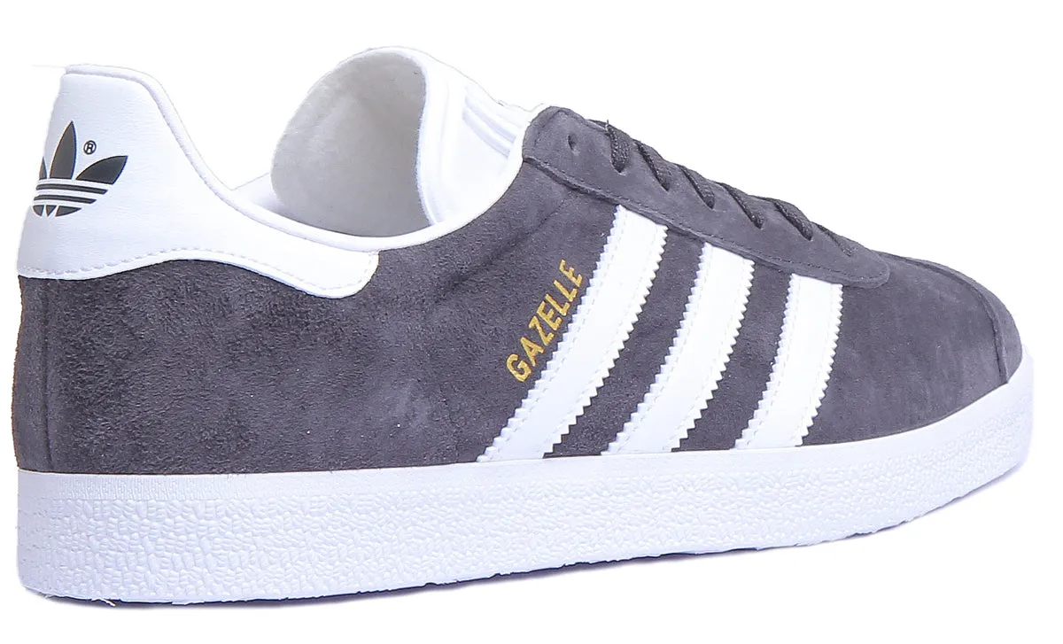 Adidas Gazelle Suede Trainers In Grey White Shoes Adidas