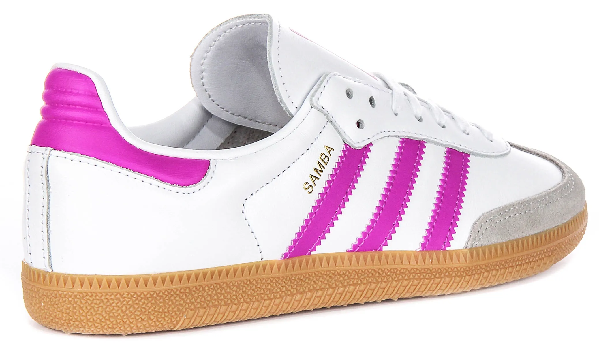 Adidas Samba OG J In White Purple For Youth Shoes Adidas