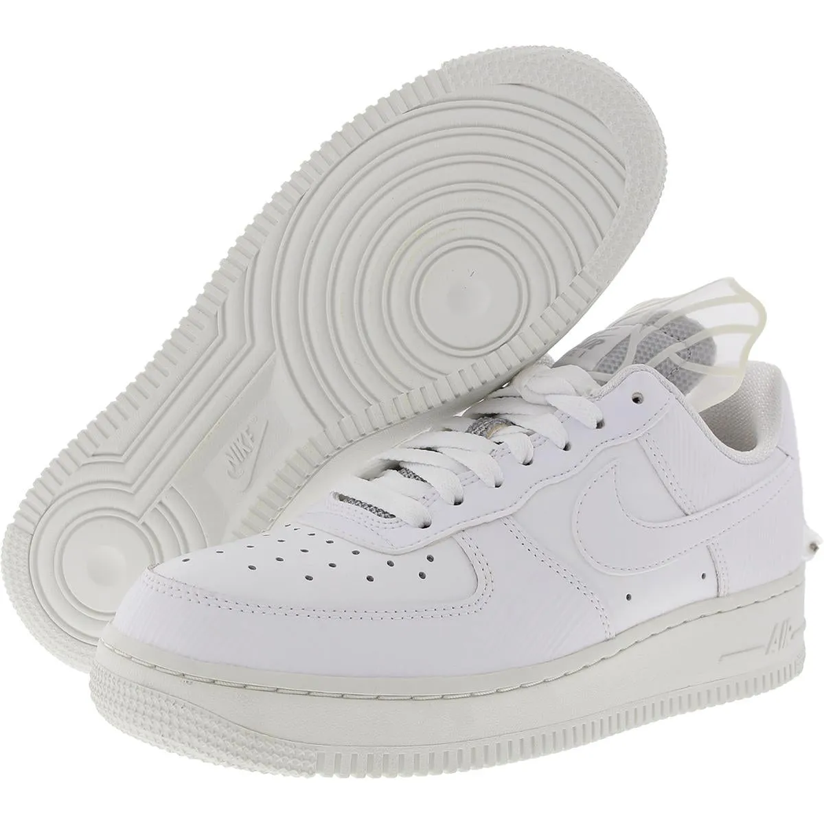 Air Force 1 Womens Perforated Manmade Casual And Fashion Sneakers