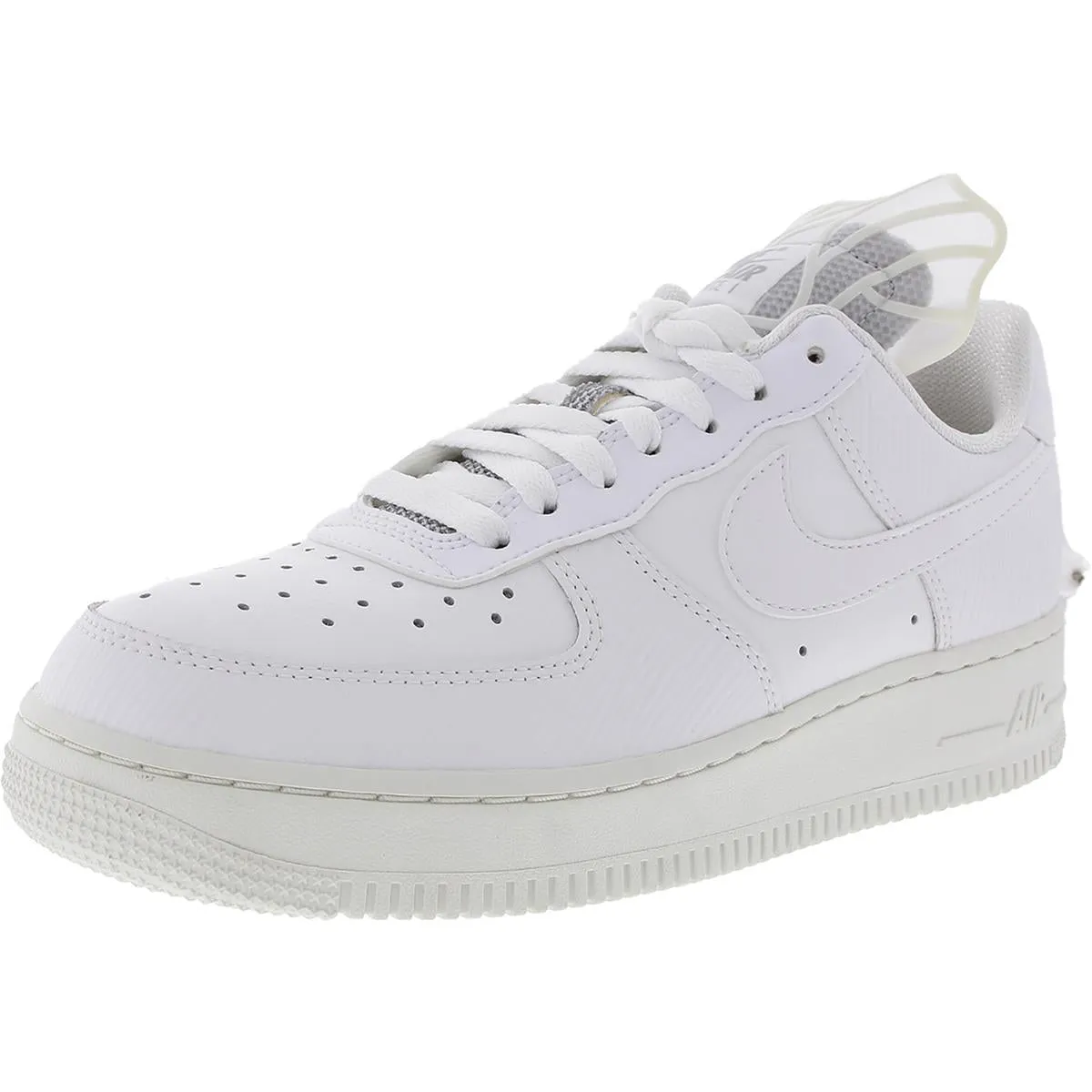 Air Force 1 Womens Perforated Manmade Casual And Fashion Sneakers