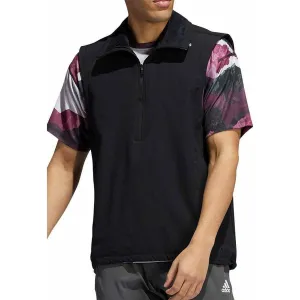 Clothing Adidas  Men adidas Cold.RDY Soft Shell Half Zip Mens Running Gilet - Black