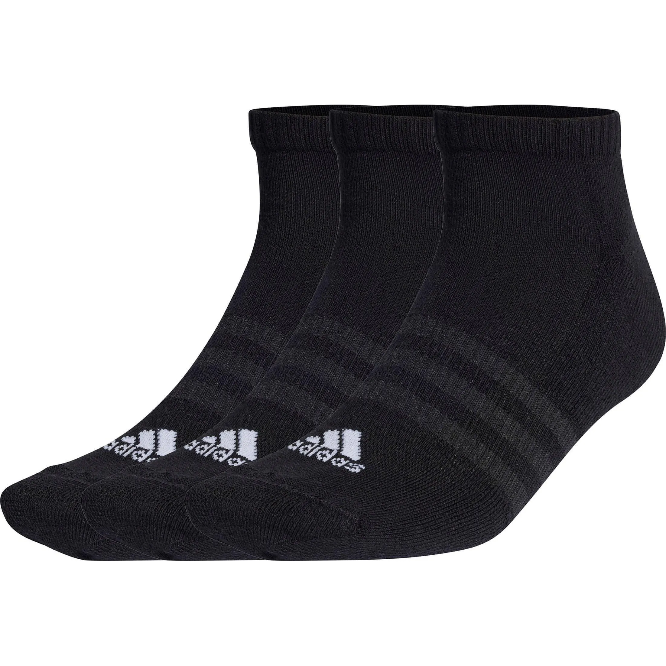 Clothing Adidas  Men adidas Cushioned (3 Pack) Low Cut Training Socks - Black