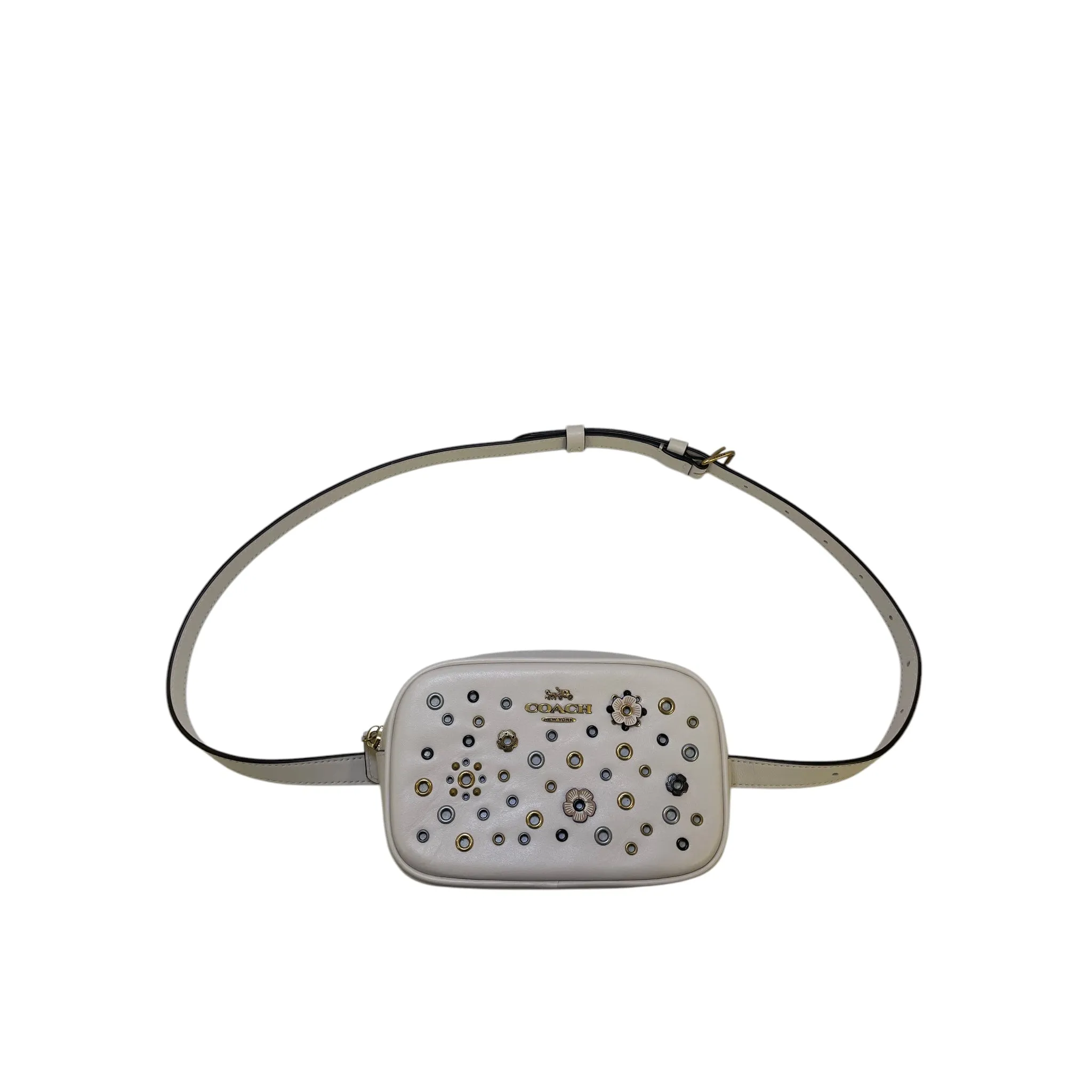 Coach Bags Belt Bag Designer By Coach In Cream, Size:Small