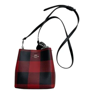 Coach Bags Handbag Designer By Coach In Black & Red, Size:Small