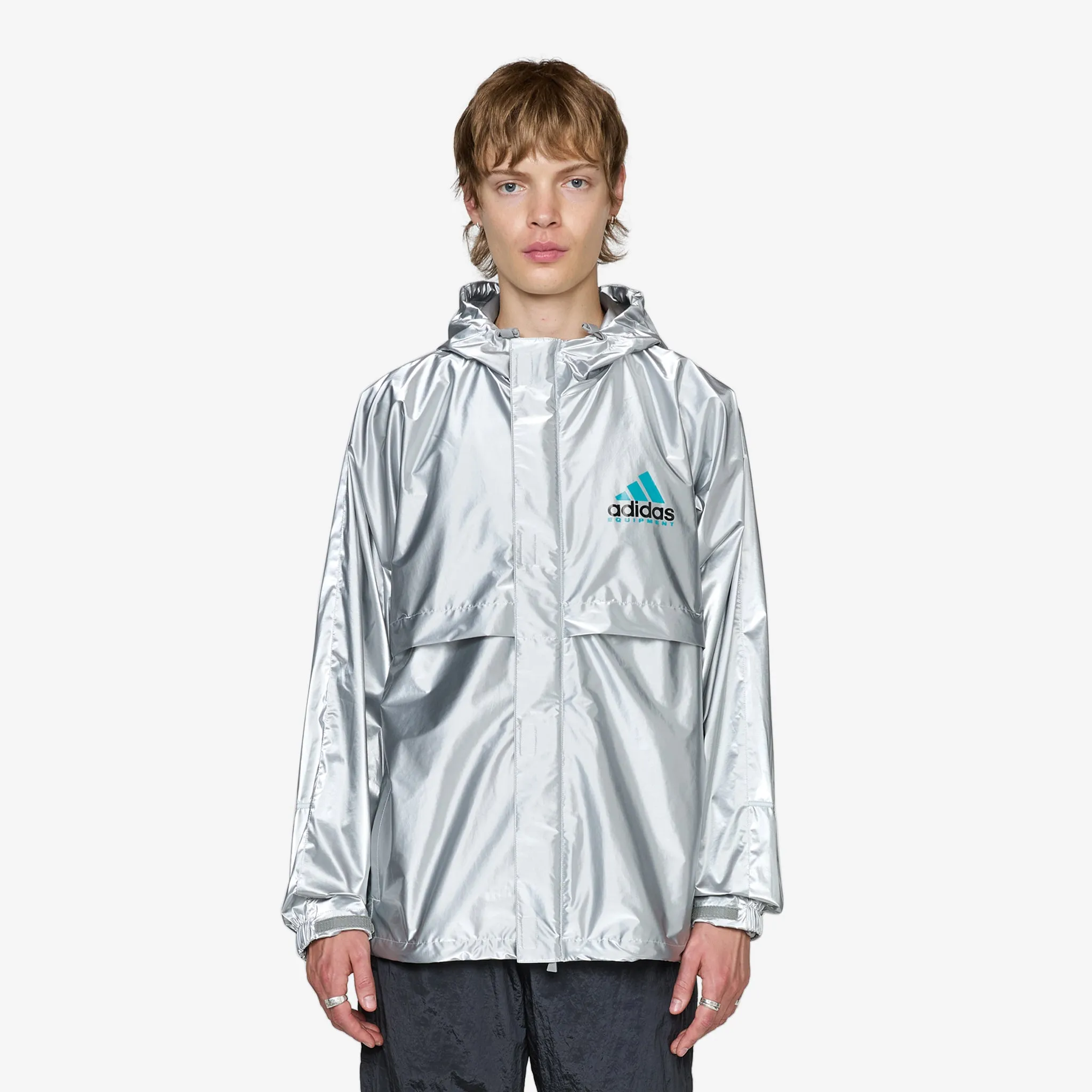 EQT Metallic Windbreaker Silver Metallic adidas Clothing