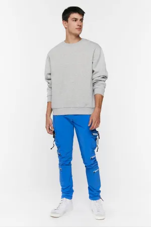 Forever 21 Men's Drawstring Utility Joggers Royal Blue Forever 21