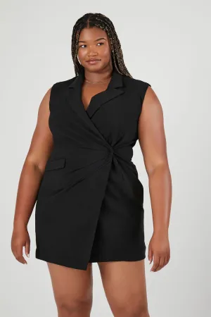 Forever 21 Plus Women's Sleeveless Wrap Dress Black Forever 21