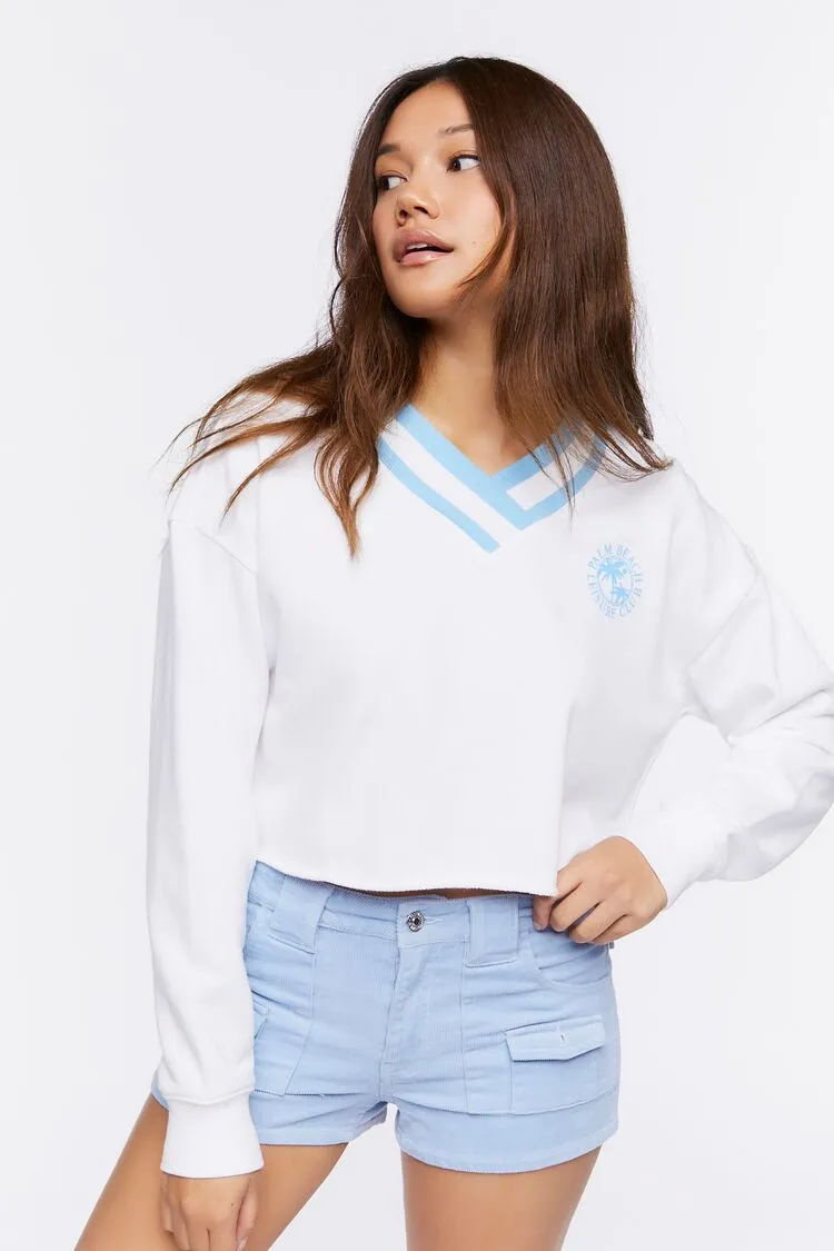 Forever 21 Women's Corduroy Mid-Rise Shorts Cloud Forever 21