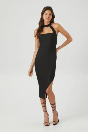 Forever 21 Women's Cutout Halter Midi Dress Black Forever 21