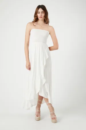 Forever 21 Women's High-Low Caged Dress White Forever 21