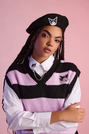 Forever 21 Women's Kuromi Patch Beret Black/Multi Forever 21