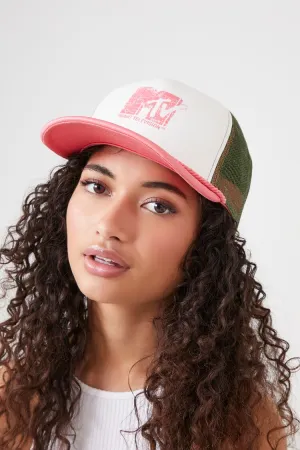 Forever 21 Women's MTV Graphic Trucker Hat Pink/Multi Forever 21