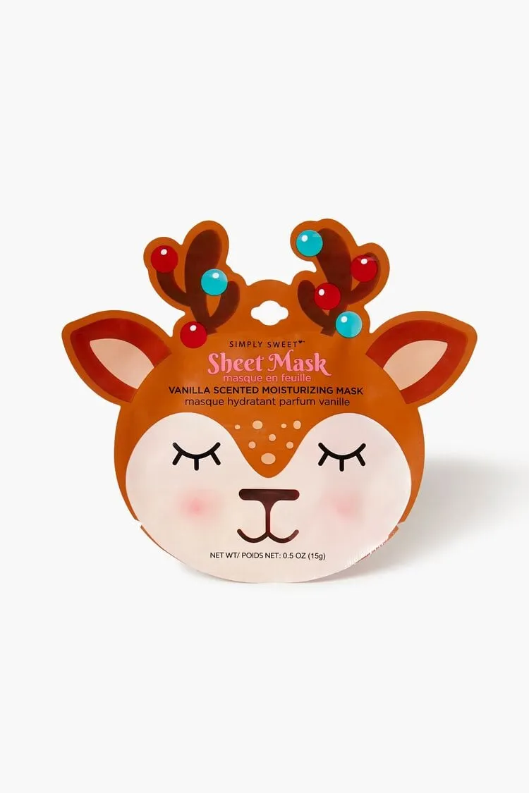 Forever 21 Women's Reindeer Moisturizing Sheet Mask Tan/Multi Forever 21