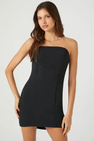 Forever 21 Women's Rhinestone Mini Tube Dress Black Forever 21