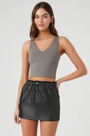 Forever 21 Women's Toggle Drawstring Mini Skirt Black Forever 21