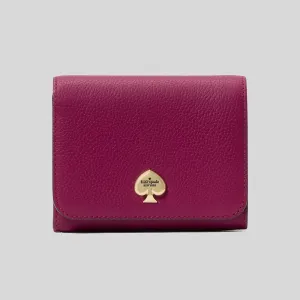 KATE SPADE Kayla Small L-zip Wallet Dark Raspberry KK056