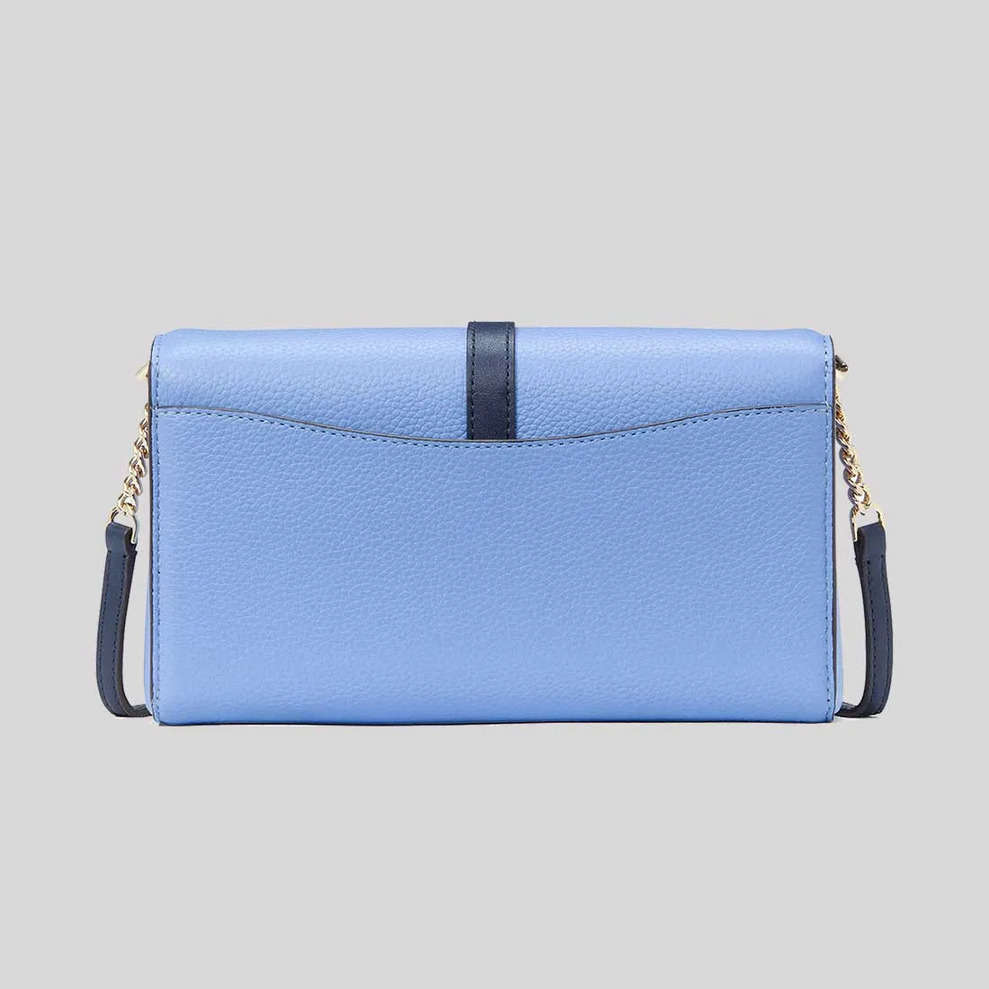 KATE SPADE Knott Colorblocked Flap Chain Crossbody Bag Genie Blue KH171