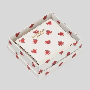 KATE SPADE Madison Heartfelt Geo Boxed Small L-zip Bifold Wallet Cream Multi KF346
