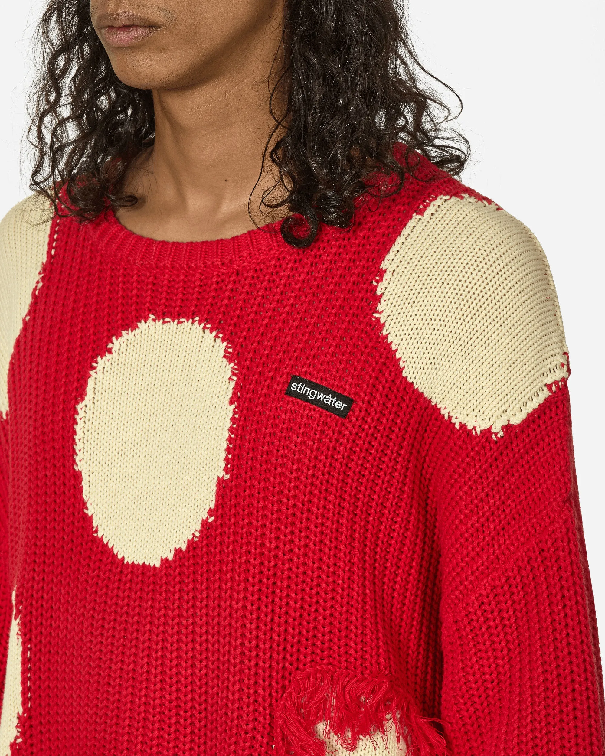 Mashroom Knit Sweater Red