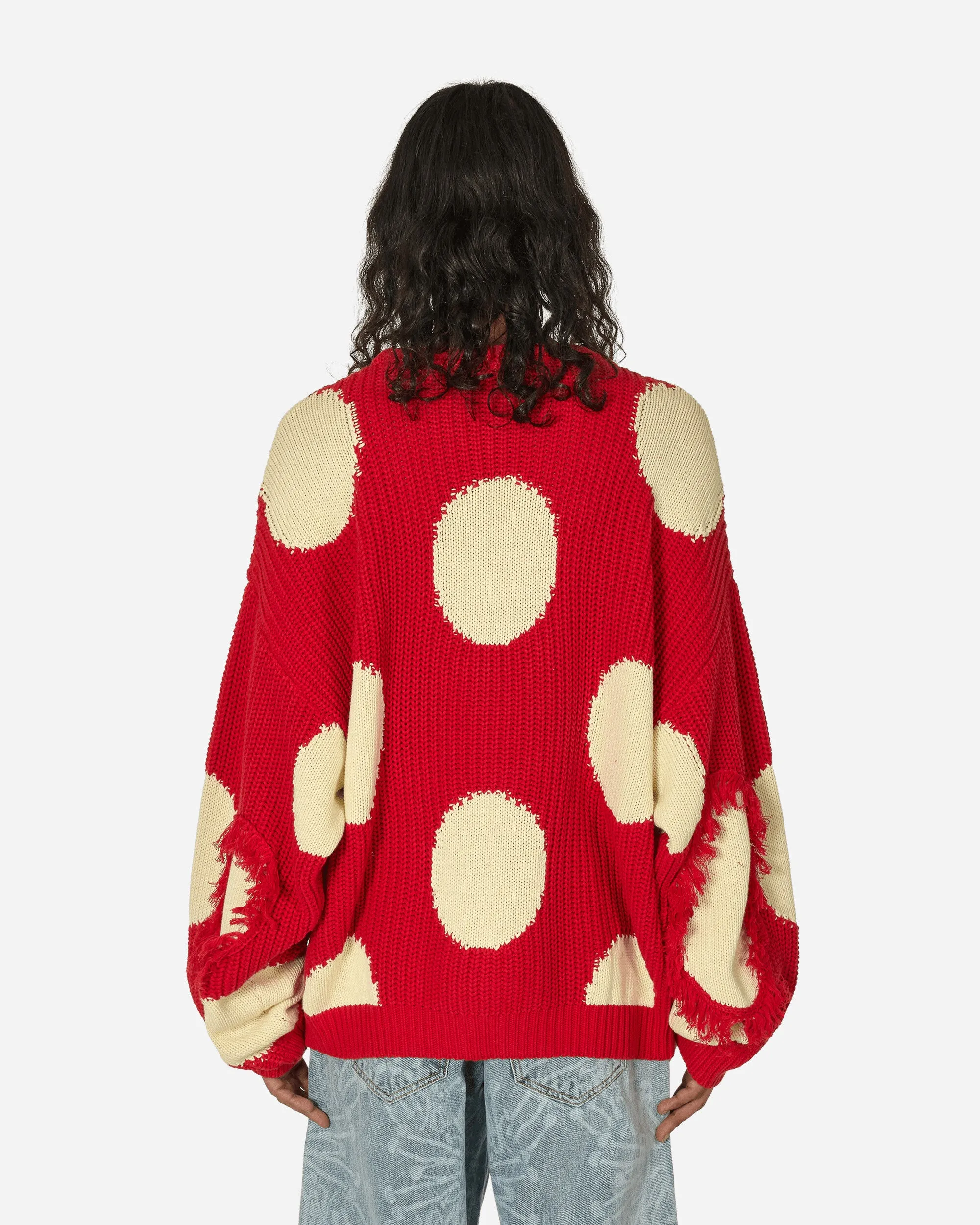 Mashroom Knit Sweater Red