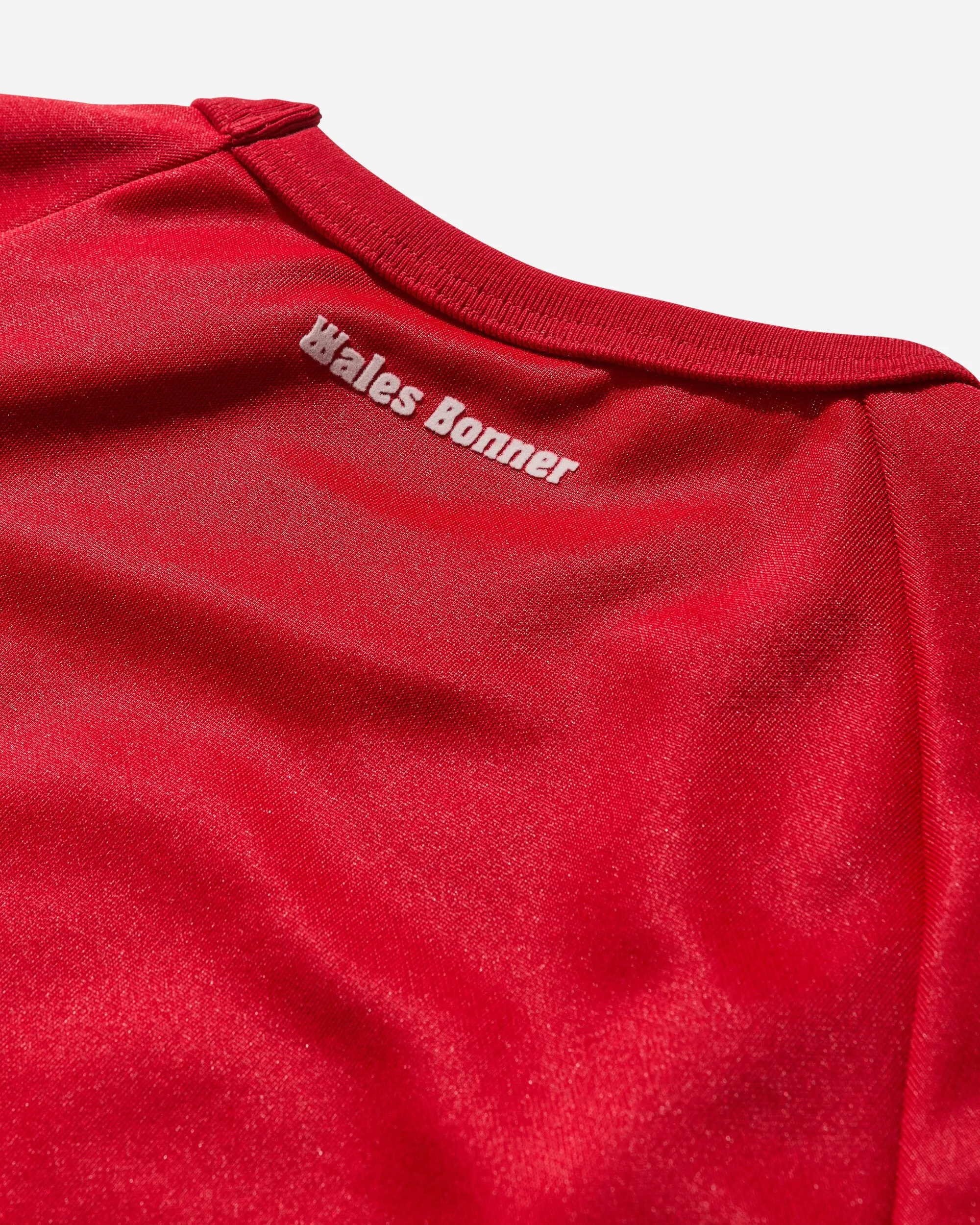 Men's Wales Bonner Nylon Crew Jersey Better Scarlet