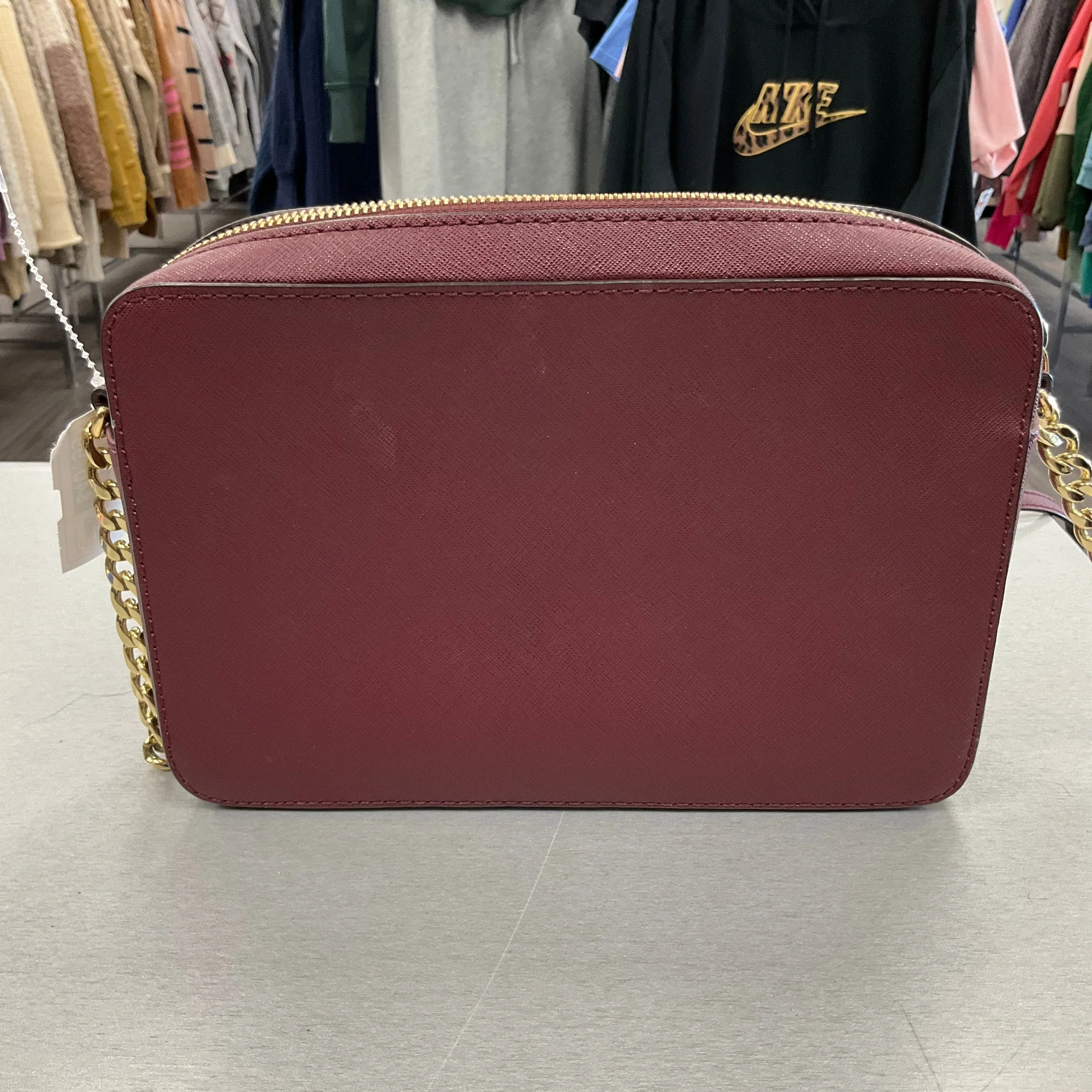 Michael Kors Bags Crossbody Designer By Michael Kors In Burgundy, Size:Small