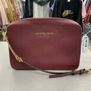 Michael Kors Bags Crossbody Designer By Michael Kors In Burgundy, Size:Small