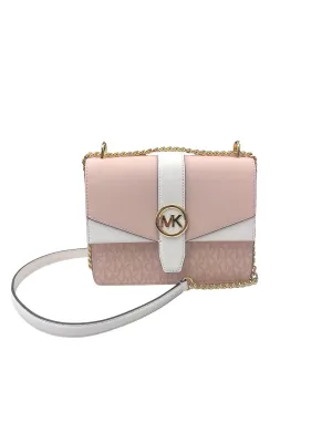 Michael Kors Bags CROSSBODY DESIGNER by MICHAEL KORS In PINK & WHITE, Size: SMALL