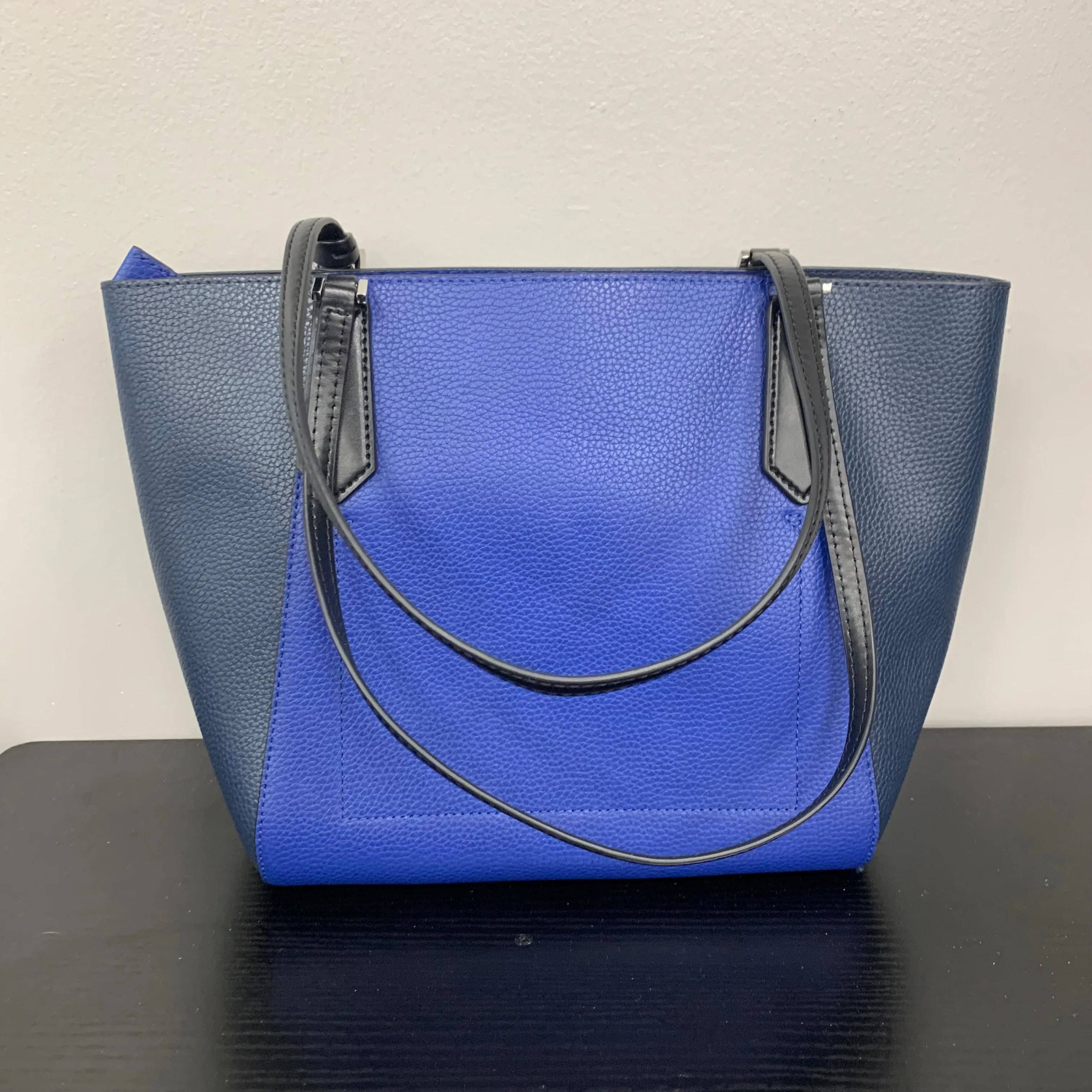 Michael Kors Bags Handbag Designer By Michael Kors In Black & Blue, Size:Medium