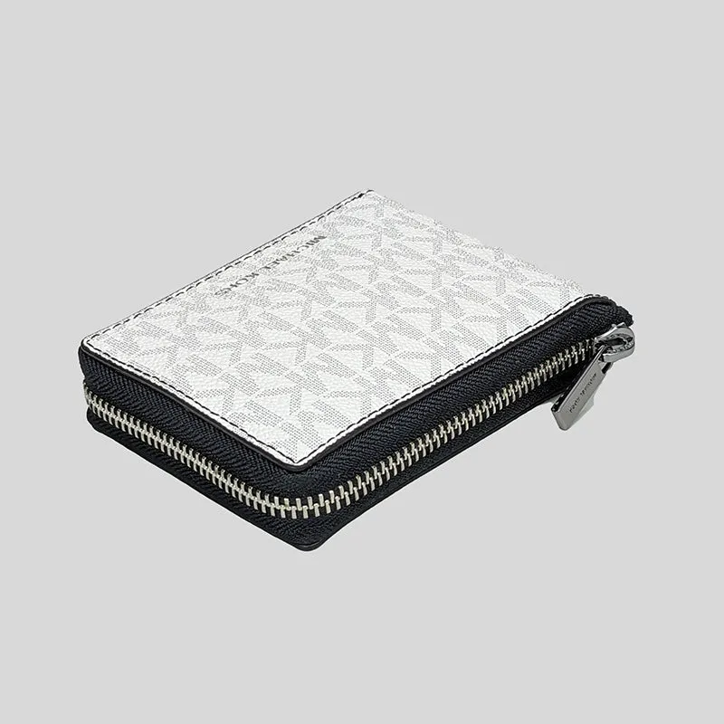 Michael Kors Men's Cooper Logo Zip-Around Wallet Bright White 36U2LCOF3B