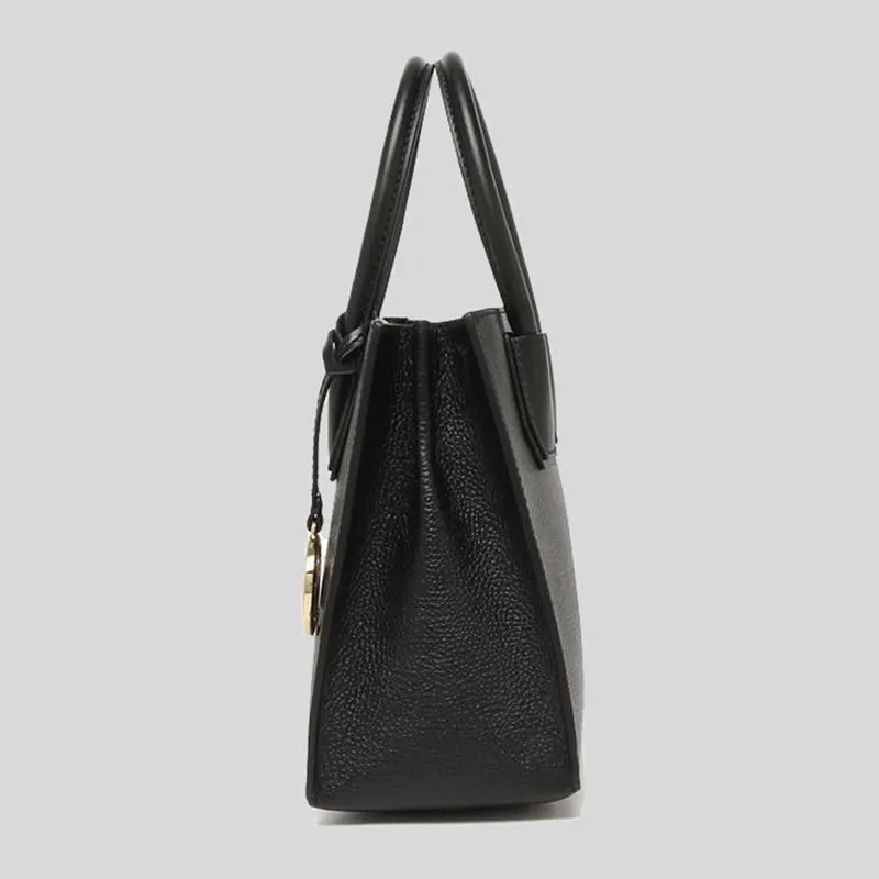 MICHAEL KORS Mercer Medium Pebbled Leather Crossbody Bag Black 35S1GM9M2L