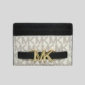 MICHAEL KORS Reed Large Logo Card Case Vanilla/Black 35S3G6RD3B
