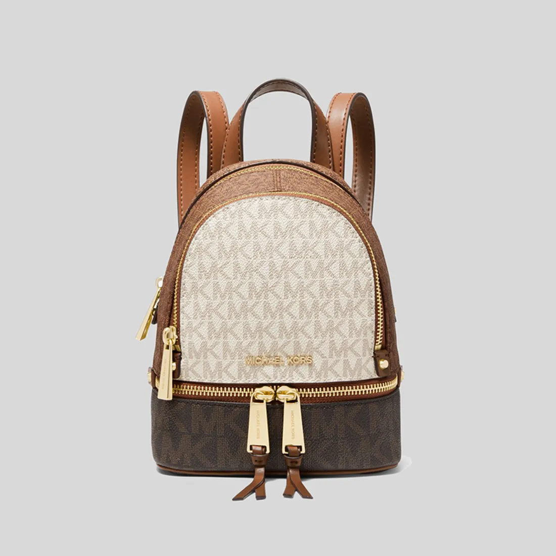 Michael Kors Rhea Mini Color-Block Logo Backpack Luggage Multi 30S0GEZB0B