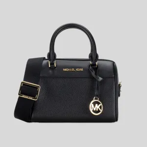 Michael Kors Travel XS Duffle Leather Crossbody Bag Black 35S3GTFC0L