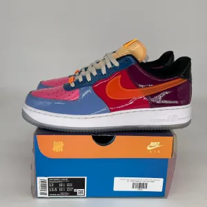 NIKE AIR FORCE 1 LOW UNDEFEATED MULTI PATENT TOAL ORANGE SIZE 12 DV5255-400