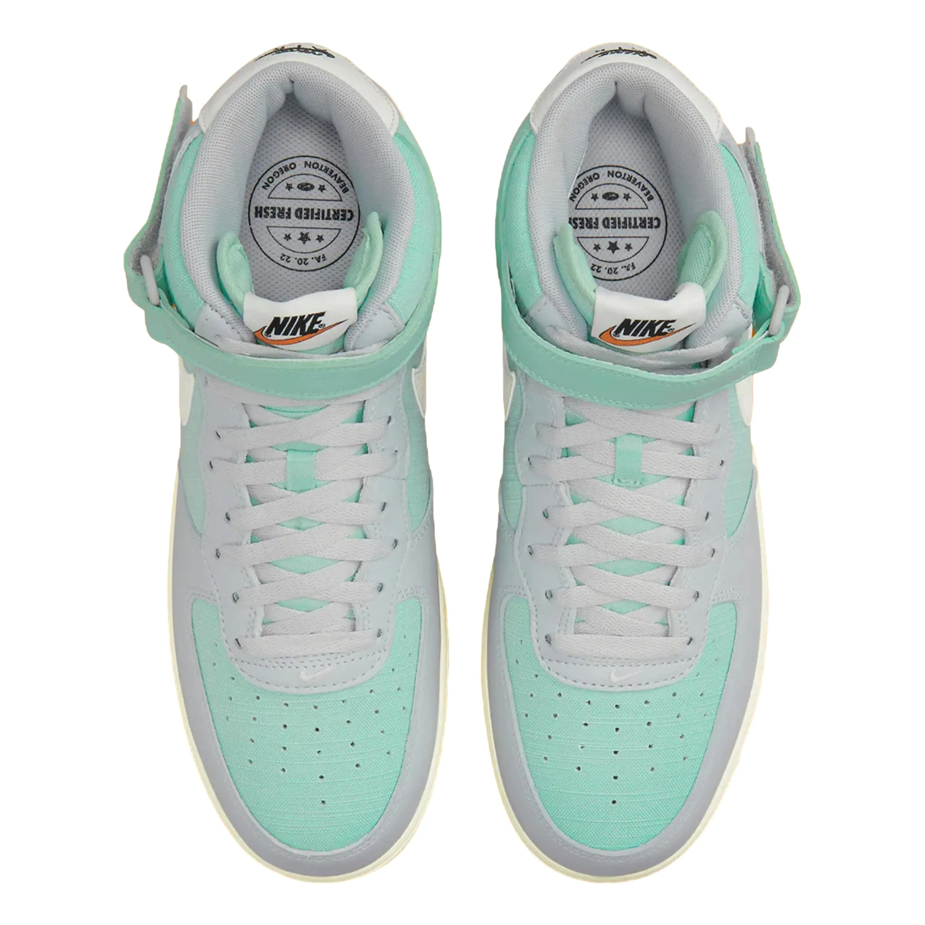 Nike Air Force 1 Mid '07 LX Grey Fog/Sail-Enamel Green  DQ8766-002 Men's