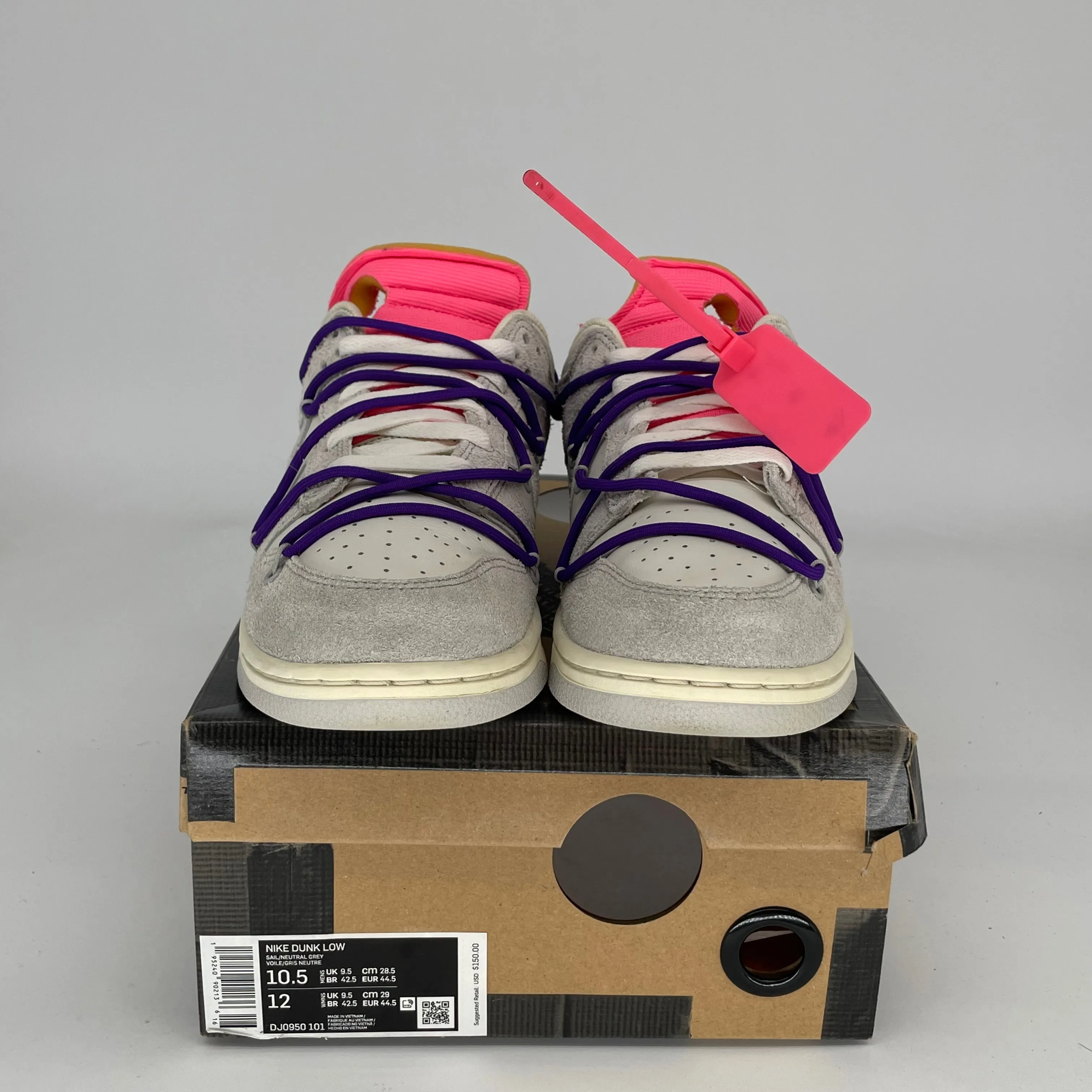 NIKE DUNK LOW OFF WHITE LOT 15 SIZE 10.5 DJ0950-101
