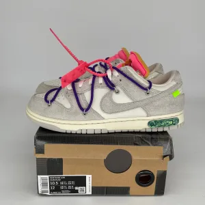 NIKE DUNK LOW OFF WHITE LOT 15 SIZE 10.5 DJ0950-101