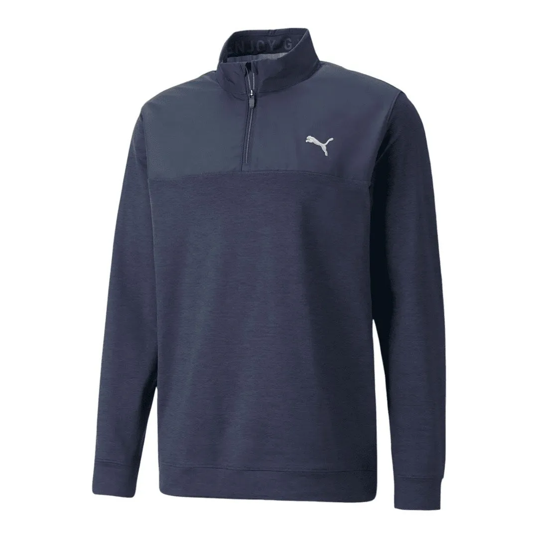 Puma Colorblock 1/4 Zip Golf Midlayer 537463