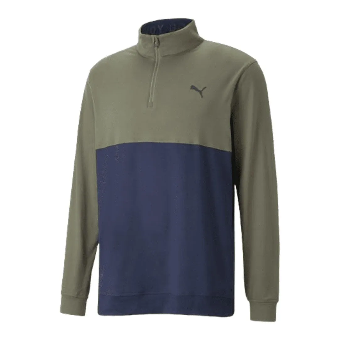 Puma Gamer Colour Block 1/4 Zip Golf Top 532985