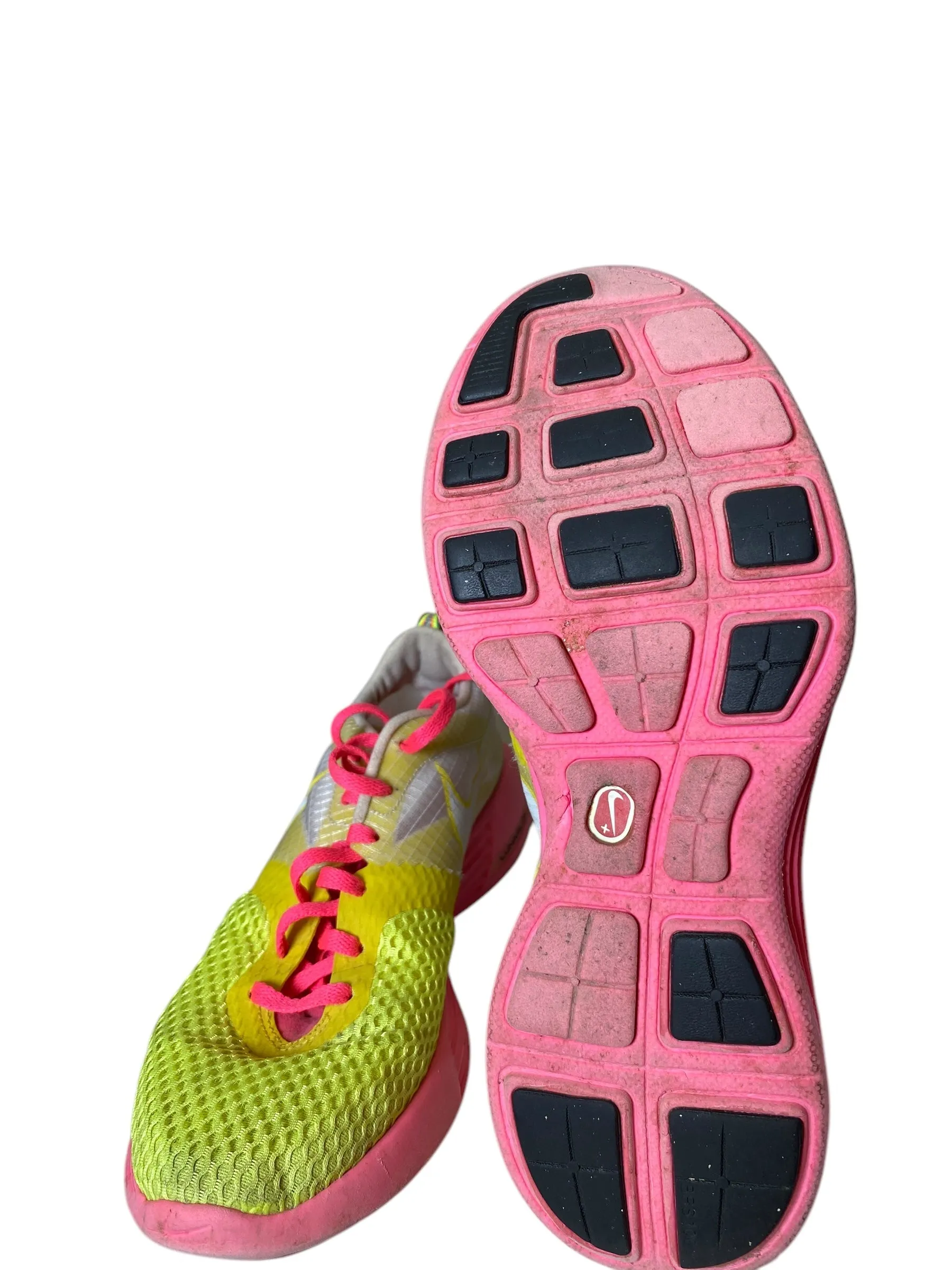 Shoes Sneakers By Nike In Pink & Yellow, Size: 7.5 nike