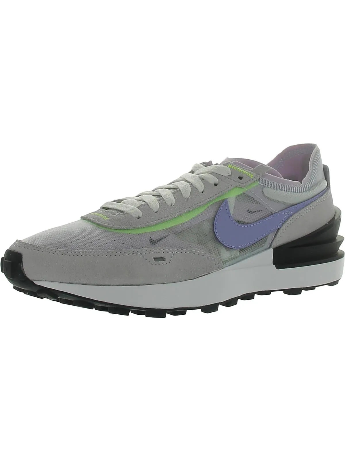 Waffle One Womens Suede Fitness Running Shoes