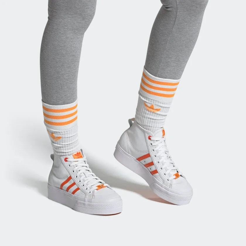 Women's adidas Nizza Platform Mid Vegan Shoes Hey Dude Shoes